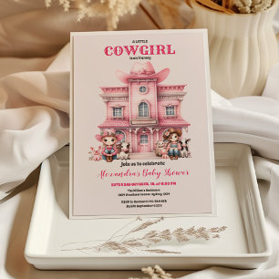 Invitation Baby shower Cheval de fille