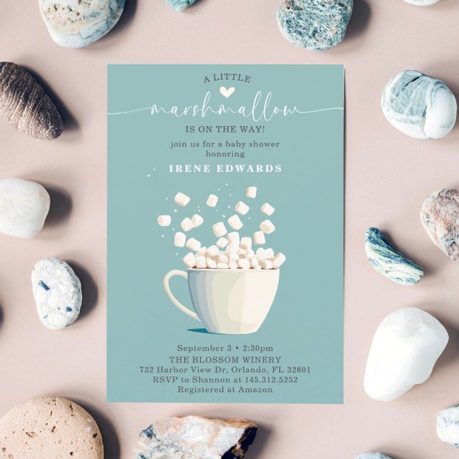Invitation Baby shower Chic Mint Marshmallow (Créateur téléchargé)