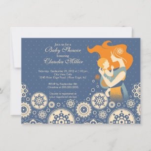 Invitation Baby shower Chic Modern de maman enceinte