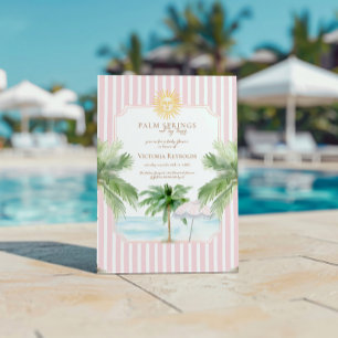 Invitation Baby shower Chic Retro Palm Springs
