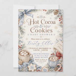 Invitation Baby Shower Chocolat Chaud & Cookies