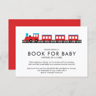 Invitation BABY SHOWER CHOO CHOO TRAIN Book for Baby