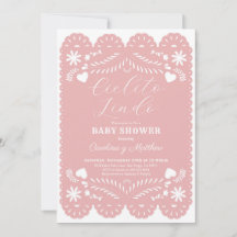 Invitation Baby shower Cielito Lindo Rose