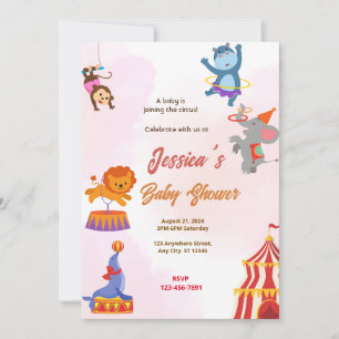 Invitation Baby shower cirque