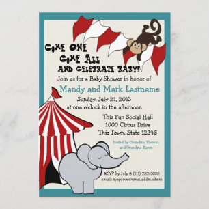Invitation Baby shower cirque