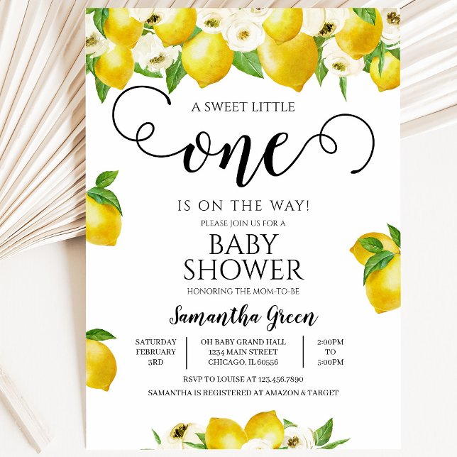 Invitation Baby-Shower Citron (Créateur téléchargé)