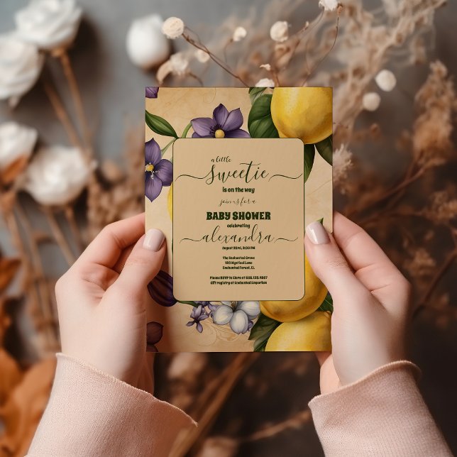 Invitation Baby shower citron (Créateur téléchargé)