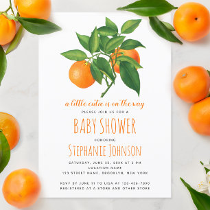 Invitation Baby-Shower Citron Un Petit Bout de Chou Arrive