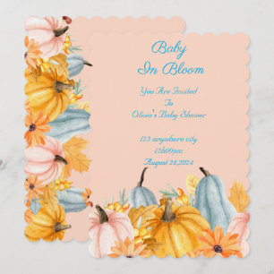 Invitation baby shower citrouille