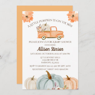 Invitation Baby shower citrouille