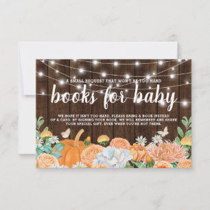 Invitation Baby Shower Citrouille Automne Rustique Apportez u