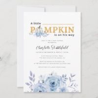 Baby shower citrouille Blue Lilac Boy