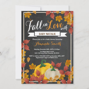 Invitation Baby shower Citrouille d'automne