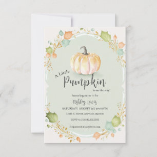 Invitation Baby shower Citrouille d'automne