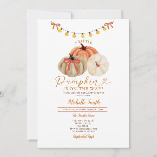 Invitation Baby shower citrouille d'automne de la corde