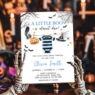 Invitation Baby shower Citrouille de Boo Little Boo Halloween