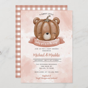 Invitation Baby shower Citrouille de la fille de W