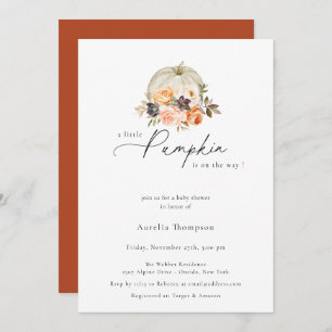 Invitation Baby shower Citrouille de la Terre d'automne
