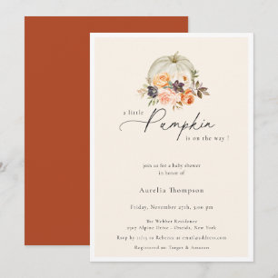 Invitation Baby shower Citrouille de la Terre d'automne
