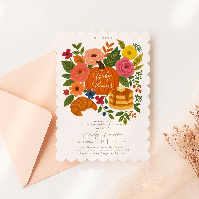 Invitation Baby shower Citrouille de St Jacques (Créateur téléchargé)