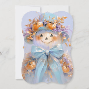 Invitation Baby shower citrouille d'Halloween Scarecrow