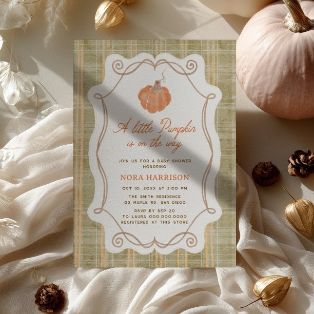 Invitation Baby Shower Citrouille Fantaisiste (Créateur téléchargé)