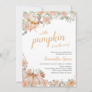 Invitation Baby shower Citrouille fille