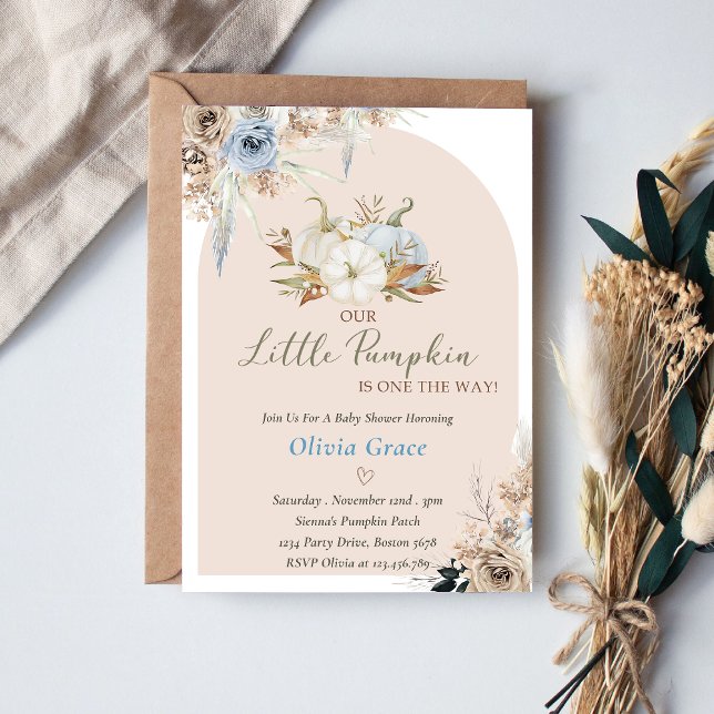 Invitation Baby shower citrouille Notre Petit Citrouille (Créateur téléchargé)