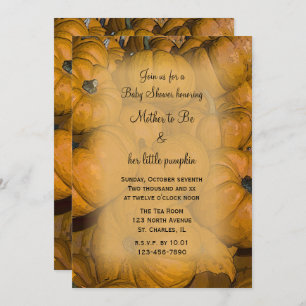 Invitation Baby shower Citrouille orange
