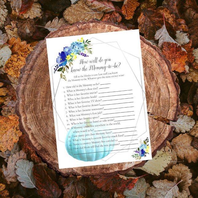 Invitation Baby shower citrouille qui connaît maman mieux | B (Créateur téléchargé)