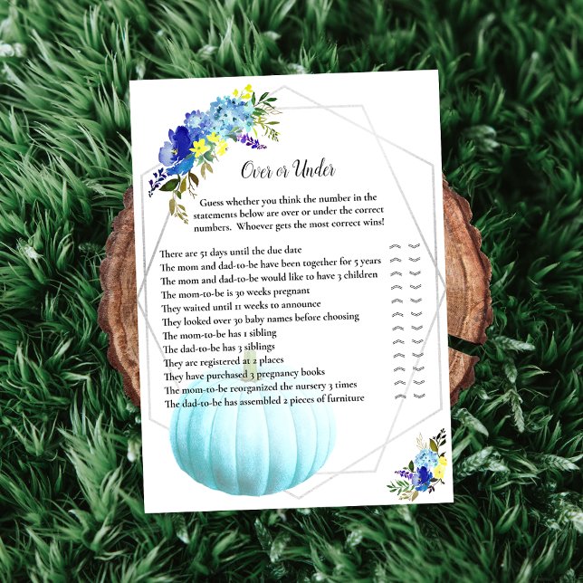 Invitation Baby shower citrouille supérieur ou inférieur | Bl (Créateur téléchargé)