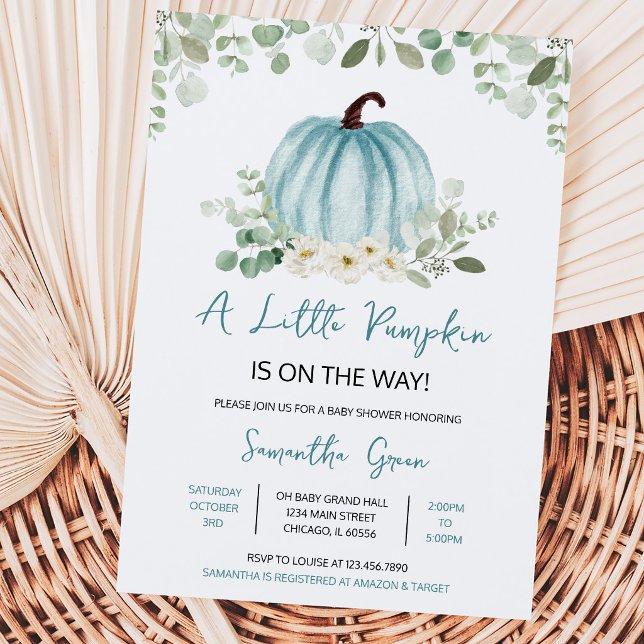 Invitation Baby Shower Citrouille Verdure (Créateur téléchargé)