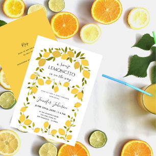 Invitation Baby shower Citrus citron-chou doux