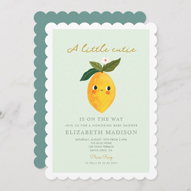 Invitation Baby shower Citrus Cute Lemon (Créateur téléchargé)