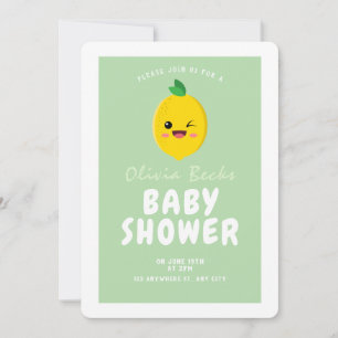 Invitation Baby shower Citrus Lemon