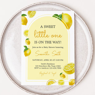 Invitation Baby shower Citrus Lemon