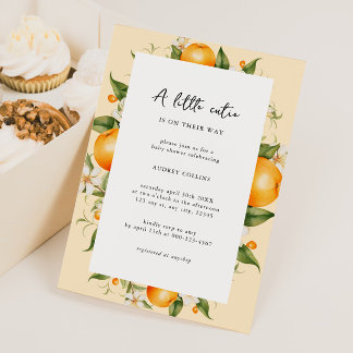 Invitation Baby shower Citrus Little Cutie