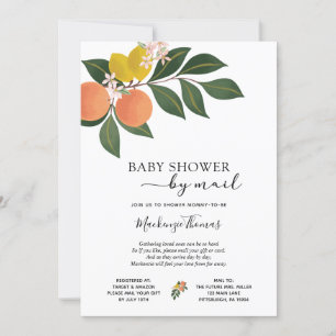 Invitation Baby shower Citrus par courrier