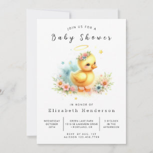 Invitation Baby shower classique de canard en ligne