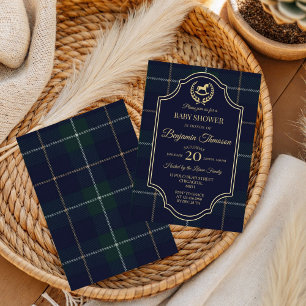 Invitation Baby shower classique sur le thème du cheval de po