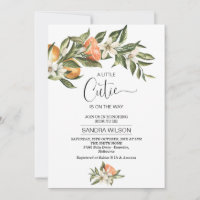 Baby shower Clementine Little Cutie à fleurs blanc