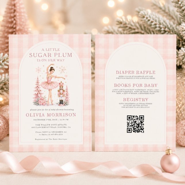 Invitation Baby Shower Code QR Noël Casse-Noisette (Créateur téléchargé)