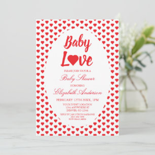 Invitation Baby shower Coeur Amour Bébé
