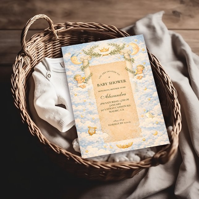 Invitation Baby-Shower Colonnes Classiques Grecques (Créateur téléchargé)