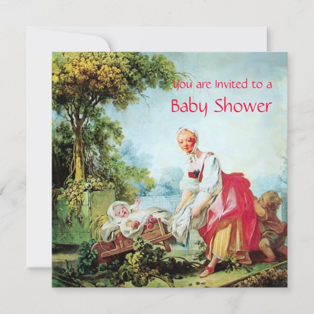 INVITATION BABY SHOWER COLORÉ (Devant)
