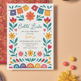 Invitation Baby shower coloré mexicain Cielito Lindo