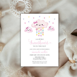 Invitation Baby shower coloré Raindrop Chéri Saint Valentin