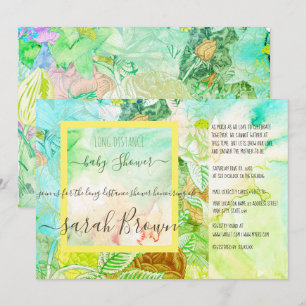 INVITATION BABY SHOWER COLORÉ VINTAGE LONG DISTANCE