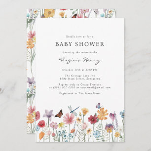 Invitation Baby shower colorée
