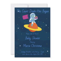 Baby Shower Compte à Rebours Cosmique